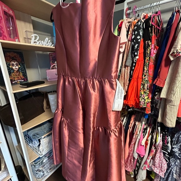 Kate Unger formal Elegant Pink Satin Dress. NWT. No belt - Picture 10 of 14